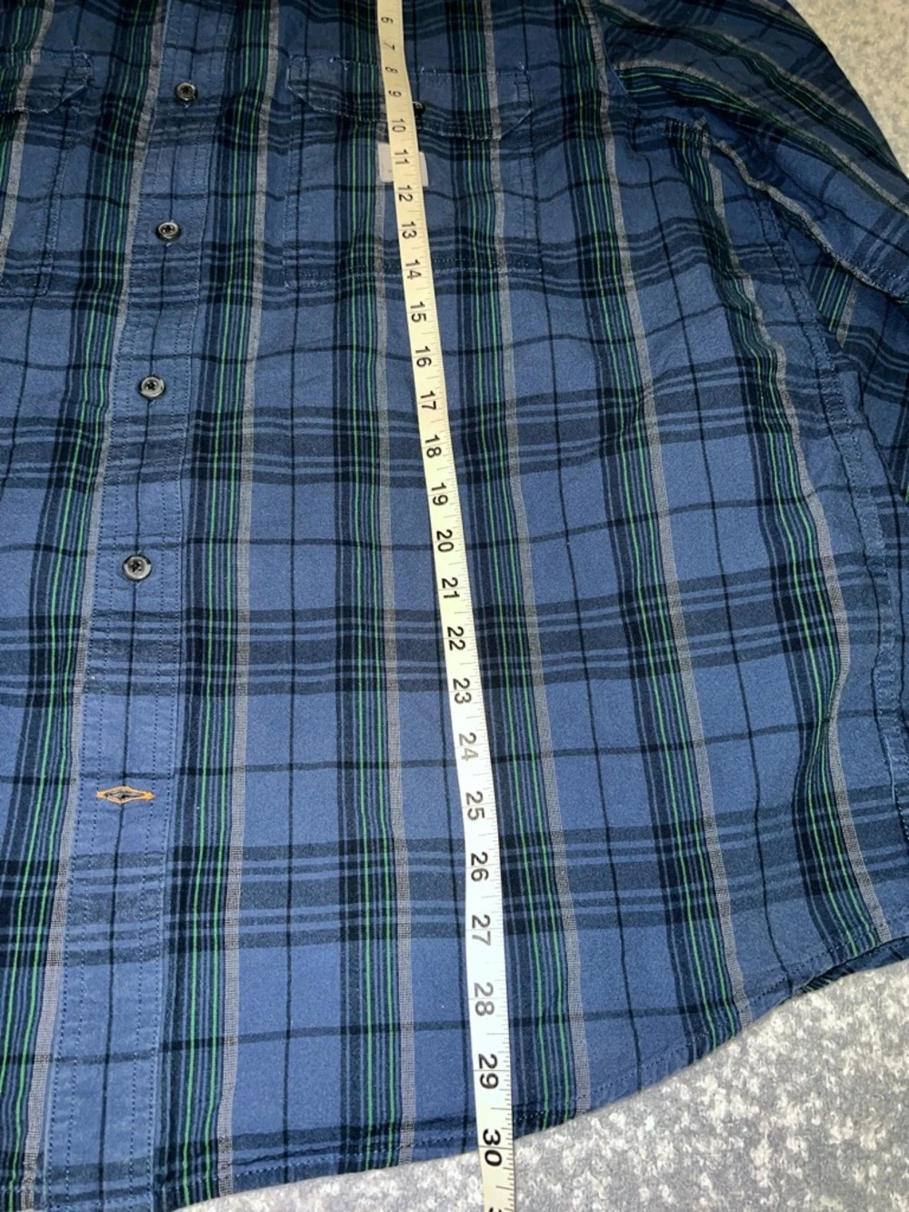 Carhartt TW4447 Men's Loose Fit Midweight Chambray Plaid Long Sleeve Shirt XL - Picture 11 of 12